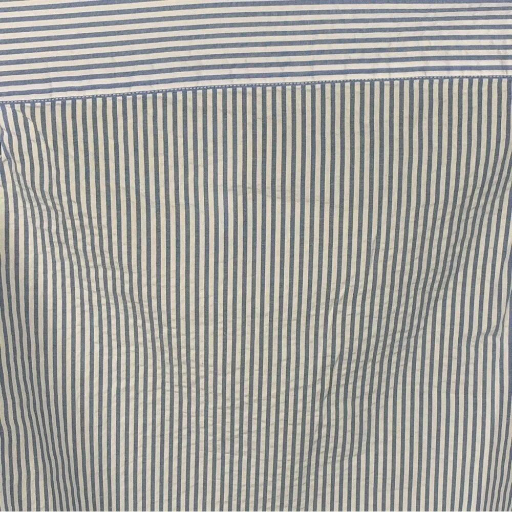 M NEW J Crew Men’s Blue White Striped Long Sleeve Button Down Shirt Medium